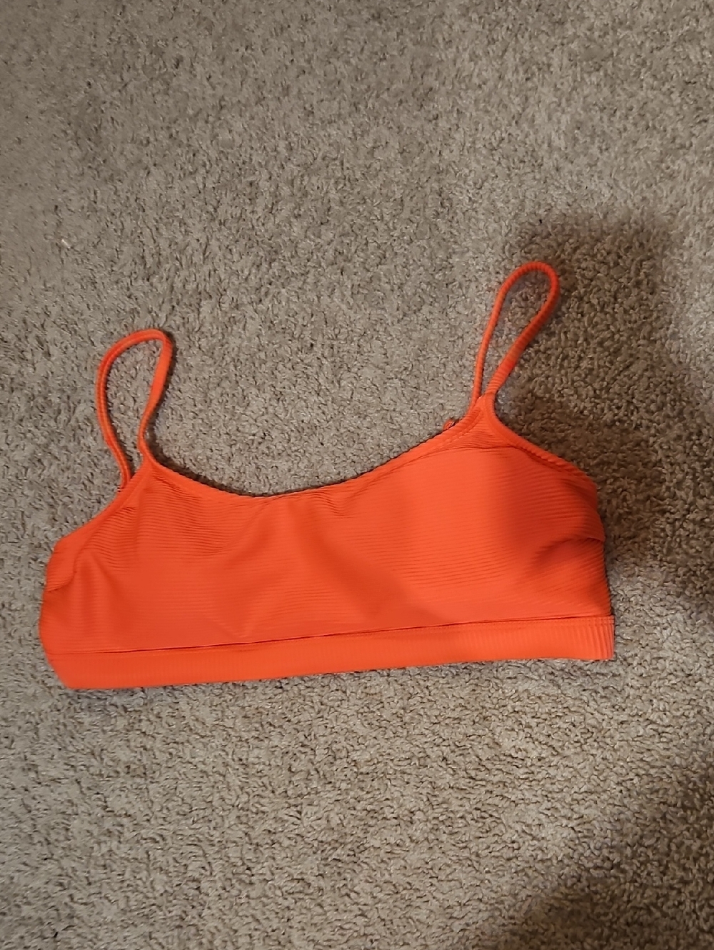 Peach Ribbed Bralette Top